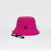 Chapeau Bob Imperméable à Séchage Rapide avec Cordon de Serrage Ajustable, Logo Personnalisé, Protection UV, Pliable, Unisexe