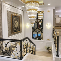 Moderne de luxe excellent intérieur extérieur décoratif fer balustrades en spirale en fer forgé conception de rampe d'escalier