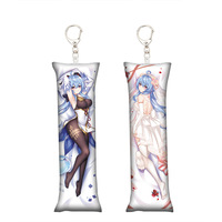 Peluche mignon Mini pendentif porte-clés Zhongli Thunderbolt général sac d'école pendentif petit doux Dakimakura porte-clés