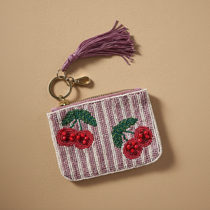 PromotionFashion Handwork Broderie Perlée Or Rouge Menthe Couleur Feuille Porte-Monnaie Élégant Fantaisie Designer Premium Pour Fille - Product Image 1