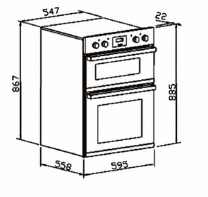 เตาแก๊สพร้อมเตาอบขนาด60ซม. เตาอบไฟฟ้าแบบมัลติฟังก์ชั่นพร้อมระบบควบคุมดิจิตอล110L 100L ในตัว - Product Image 5
