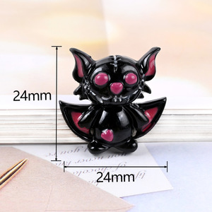 CHENXI New Arrival 100pcs Halloween Black Spider Resin Charms DIY Crafts Decorations for Home Fridge Cup Hairpin Charms - Product Image 6