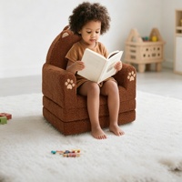 Sofá Cama Plegable 2 en 1 Estilo Princesa de Lujo para Niños, Esponja Comprimida, para Sala de Estar, Reclinable, para Dormir, Venta Caliente de Fábrica