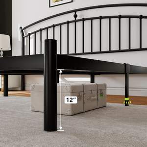 Belleza Simple arco en forma <span class=keywords><strong>de</strong></span> <span class=keywords><strong>puente</strong></span> Dormitorio Plataforma negra Marco <span class=keywords><strong>de</strong></span> cama <span class=keywords><strong>de</strong></span> hierro Full Queen King Size Cama <span class=keywords><strong>de</strong></span> almacenamiento <span class=keywords><strong>de</strong></span> metal con cabecero - Product Image 4