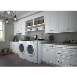 CBMmart Custom White Shaker Style Sperrholz Waschküche mit Waschmaschinen schrank Küchen schrank Set