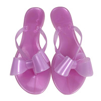 Sandales à nœud en gelée très vendues, chaussures plates pour femmes, tongs en plastique pour femmes, été