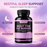 Capsules brûle-graisses nocturnes en gros pour femmes - Stimulant naturel du métabolisme, coupe-faim et aide au sommeil