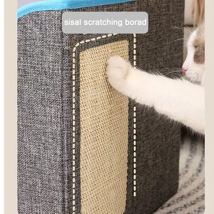 Lit pliable pour chat pour maison et meubles en <span class=keywords><strong>cube</strong></span> pour chats d'intérieur avec grattoir et tente cachée pour plusieurs petits animaux de compagnie - Product Image 5