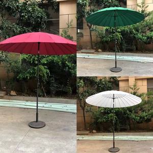 Parasol de jardin extérieur avec mât en acier 24K, levage par manivelle, protection anti-UV, en polyester, style traditionnel, pour cour et balcon - Product Image 1