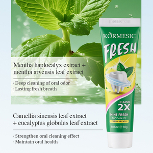 KORMESIC 30g <span class=keywords><strong>Mini</strong></span> Voyage Vente en Gros Saveur Menthe <span class=keywords><strong>Dentifrice</strong></span> Naturel à Base de Plantes Marque Privée Sans Fluorure Blanchissant - Product Image 4