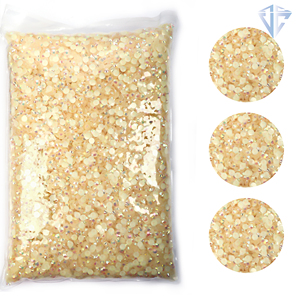 Vente en gros de différents styles de pierres en résine 3mm-6mm strass Flatback non correctif cristal en vrac pour ongles strass t-shirt appliques - Product Image 4