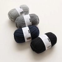 Fil à crocheter en mélange acrylique, coton et nylon KONA haute élasticité, pelote de 65g, pour tricot à la main, écharpe et travaux de bricolage pour poupées