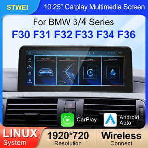 STWEI Pantalla Táctil Inalámbrica AUTO CarPlay de 10.25 Pulgadas para BMW Serie 3/4 F30 F31 F32 F33 NBT Sistema Linux Bluetooth DSP - Product Image 2