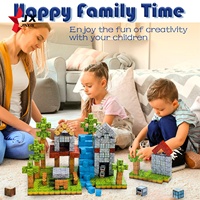 Set Kubus Magnetik 3D Tren 2025, Mainan Magnet, Puzzle Anak, Balok Bangunan Magnetik Hutan Ajaib Kuat untuk Anak Balita