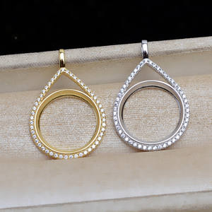 Pendentif en argent S925, plateau rond vide de 17,5 mm, composants pour la création de bijoux DIY - Product Image 1