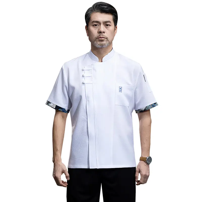 New Products Custom Soft Chef Garment Double Row Buttons Cooking Uniform for food industry