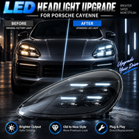 BK LED-Scheinwerfer-Set für Porsche Cayenne 2011-2014 2024 Matrix-Stil DRL Projektor Sequenzieller Blinker Plug-and-Play