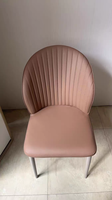 Chaise de salle à manger moderne de style italien minimaliste, revêtement en similicuir résistant aux rayures de chat, siège domestique haut de gamme