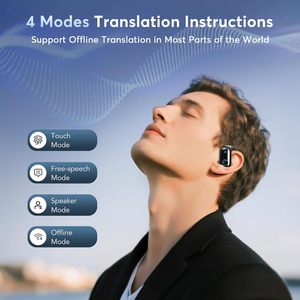 Auriculares Traductores <span class=keywords><strong>de</strong></span> Idiomas con IA para iPhone y Android, con 144 Idiomas en Línea, Traducción en Tiempo Real, Auriculares para Viajes, Nuevo - Product Image 4
