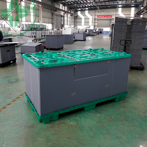 Cao cấp tái sử dụng không thấm nước nhiệt bằng chứng Stackable nhựa hậu cần <span class=keywords><strong>container</strong></span> HDPE + PP miệng núi lửa Pallet tay áo hộp - Product Image 6