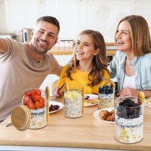 Frasco <span class=keywords><strong>de</strong></span> Vidrio Sellado al por Mayor <span class=keywords><strong>de</strong></span> 250 ml a 1000 ml con Tapa <span class=keywords><strong>de</strong></span> Madera y Cuchara <span class=keywords><strong>para</strong></span> Salsas, Dulces, Contenedores Domésticos, Frasco <span class=keywords><strong>de</strong></span> Almacenamiento - Product Image 4