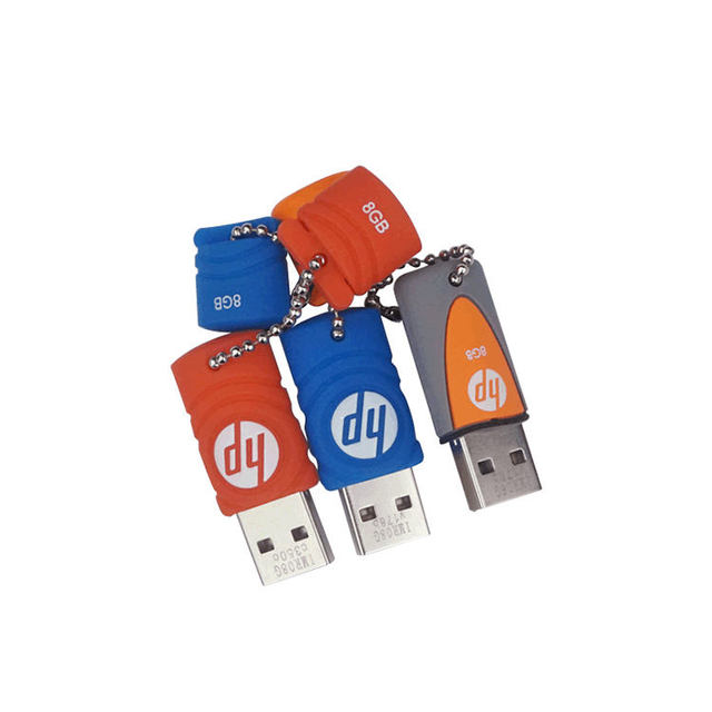 Wholesale Custom 3D Usb Flash Drive 2.0/3.0 Pendrive 32G 16GB 8GB 64GB 128GB Soft PVC Rubber Flash Memory Stick Pen Drive for HP
