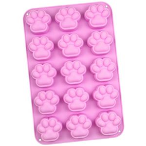 Eco-Friendly Free Sample 15 Hole Cute <b>Cat</b> Feet Shape Silicone Candle Molds Hand Make Cake Mould Soap Making Resin OEM\ODM - Product Image 3