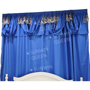 Ensemble jupe de lit 6 pièces de luxe style américain avec rideaux de cantonnière couvre-lit à volants ensemble de couette taies d'oreiller en dentelle pour chambre d'hôtel - Product Image 5