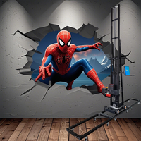 Impresora UV de Pared Todo en Uno con Riel de Rueda, Impresora Vertical 3D para Paredes, Impresora 3D para Pintar Fondos de Pared