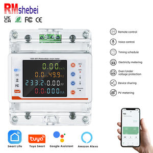 RMshebei <span class=keywords><strong>Disjoncteur</strong></span> Intelligent WiFi Tuya 100A MCB Multifonction <span class=keywords><strong>Compteur</strong></span> Électrique 4P MCB LCD 220V Capacité de Coupure 6kA - Product Image 1