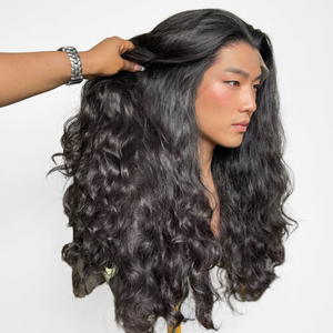 Mèches de cheveux naturels Remy indiens et euroasiatiques bouclés ondulés, double trame, à clipser, fusion, à bandes adhésives, 100g, toutes couleurs, permanentées - Product Image 1