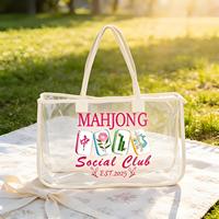 Sacs de plage transparents pour l'été, sacs de voyage en PVC, sacs à main imperméables pour femmes, sacs de plage transparents