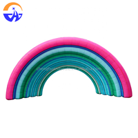 Arche gonflable publicitaire géante personnalisée pour l'extérieur, modèle arc-en-ciel avec souffleur, en tissu Oxford, accessoires de décoration pour événements