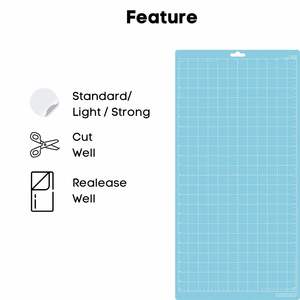 Diylobby Extra Sticky 12x24 Tapis de découpe réutilisable compatible avec <span class=keywords><strong>Cricut</strong></span> <span class=keywords><strong>Maker</strong></span> 3/Cameo 4/Explore Air 2 Conception de grille PVC antidérapante - Product Image 3