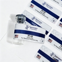 Étiquettes autocollantes en vinyle fin et léger pour flacons de peptides, imperméables, 2 ml, 10 ml, 15 ml, pour emballages de poudre de peptides légers