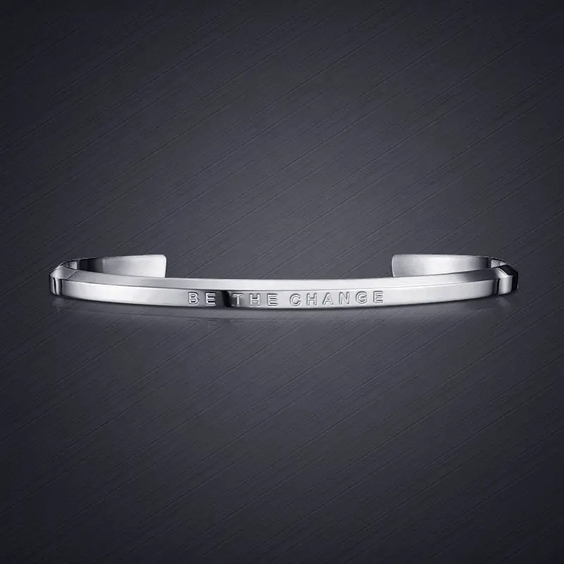 316L高品質競争力のある価格ステンレス鋼は変化時計ブレスレット刻印聖書ブレスレットバングル
