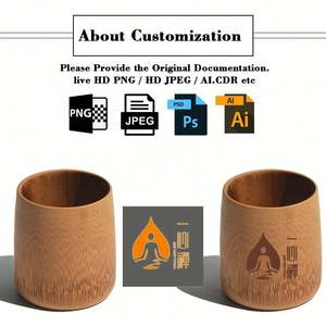 Tazas de Bambú 100% Naturales Personalizadas LCC670 con Logotipo, Ecológicas, Hechas a Mano, Reutilizables, para Regalo Promocional - Product Image 2