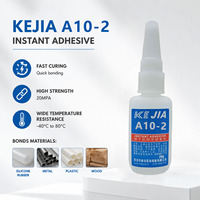 Lem Instan Universal KEJIA KJ-A10-2 Satu Komponen Transparan Cair untuk Perekat Akrilik, Logam, Plastik, Silikon, Karet 20g