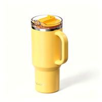 Gobelet isotherme moderne en acier inoxydable 30/40 oz avec couvercle à double mode de consommation, portable et écologique pour le camping