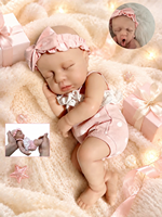 Großhandel Lebensechte 13 Zoll Mädchen-Babypuppen aus Vollsilikon Realistische Platin-Reborn-Puppen