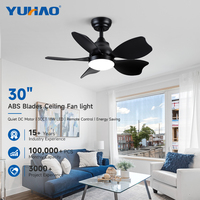 Ventilateur de plafond LED silencieux de 30 pouces avec télécommande, 5 pales en ABS, moteur BLDC, idéal pour la maison, la salle à manger, la chambre et la chambre d'enfant - Fabrication OEM/ODM