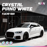 Film de protection de carrosserie automobile en vinyle blanc brillant effet piano PET, colle à faible adhérence initale, 1,52*17m