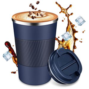 350ml/ 510ml To Go Camping Stainless Steel Vacuum <b>Coffee</b> Mug, <b>Reusable</b> <b>Coffee</b> Tumblers Hot & Cold Drinks Gifts Multiple Colors - Product Image 1