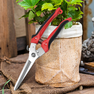 Tijeras de podar para jardinería, herramienta de poda de alta resistencia de acero de aleación con cabezal recto de 225mm, color rojo, para ramas grandes, corte de 20-30 Mm - Product Image 1