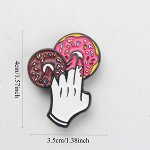 Hợp thời trang <span class=keywords><strong>Donut</strong></span> Shaped Trâm thiết kế độc đáo thời trang Pin Ins phong cách Pin sáng tạo phim hoạt hình món tráng miệng khăn Clip - Product Image 4