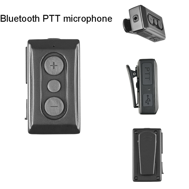 Wireless Zello Clip PTT Button Push to Talk Switch Microphone IP56 Waterproof Group Communication for 4G POC Android/iOS Phones
