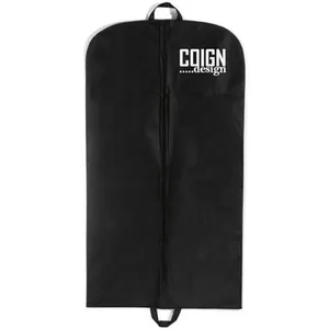 Custom imprinted garment bag with zippered closure