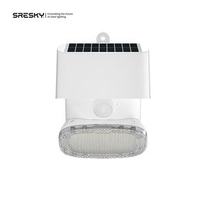 Lampe solaire <span class=keywords><strong>murale</strong></span> SRESKY pour clôture extérieure avec <span class=keywords><strong>luminosité</strong></span> LED et détecteur de mouvement pour jardin, cour et allée - Product Image 1