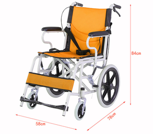 Wheelchair,Wheelchair <strong>Trolley</strong> Folding Small Lightweight Portable Elderly,Push <strong>Mobility</strong> <strong>Trolley</strong> for the Disabled - Product Image 3