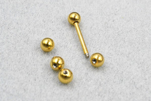 ROXI S925 Plata de Ley Chapada en Oro de 18k, Bola de Repuesto de 3mm para Pendientes de Perforación - Product Image 4